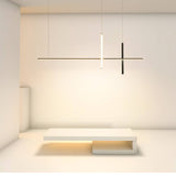Moderner Schwarzer LED-Kronleuchter für Esszimmer und Cafés – Minimalistisches Design mit Integrierter Beleuchtung, 80-150cm 2