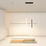 Moderner Schwarzer LED-Kronleuchter für Esszimmer und Cafés – Minimalistisches Design mit Integrierter Beleuchtung, 80-150cm 3