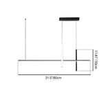 Moderner Schwarzer LED-Kronleuchter für Esszimmer und Cafés – Minimalistisches Design mit Integrierter Beleuchtung, 80-150cm 6