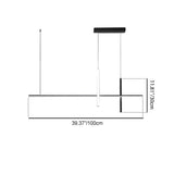 Moderner Schwarzer LED-Kronleuchter für Esszimmer und Cafés – Minimalistisches Design mit Integrierter Beleuchtung, 80-150cm 7