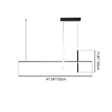 Moderner Schwarzer LED-Kronleuchter für Esszimmer und Cafés – Minimalistisches Design mit Integrierter Beleuchtung, 80-150cm 8