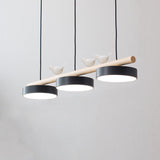 Moderner runder LED-Kronleuchter aus Holz und Harz, 36W, 3600 Lumen, einstellbare Farbtemperaturen, schwarz für Flur und Wohnzimmer 11