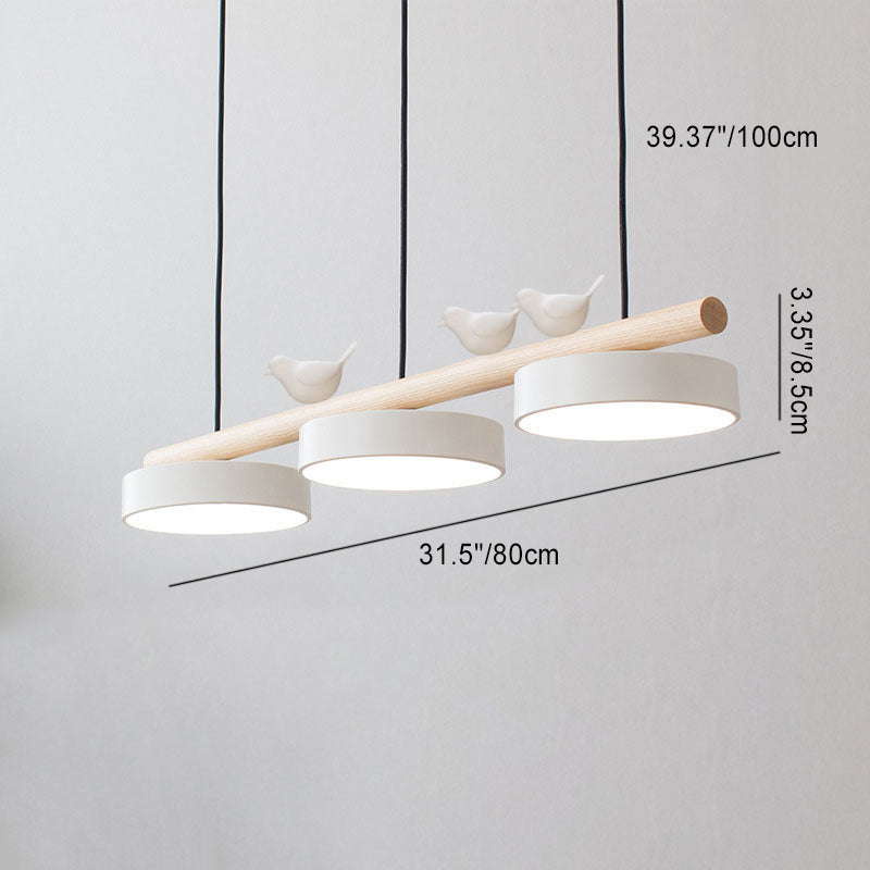 Moderner runder LED-Kronleuchter aus Holz und Harz, 36W, 3600 Lumen, einstellbare Farbtemperaturen, schwarz für Flur und Wohnzimmer 3