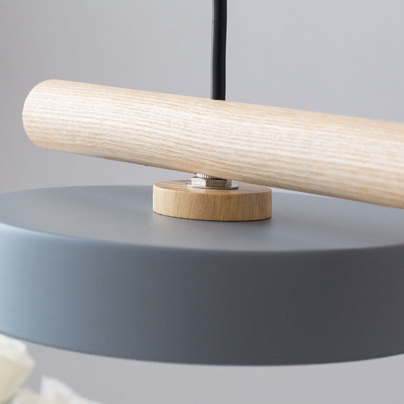 Moderner runder LED-Kronleuchter aus Holz und Harz, 36W, 3600 Lumen, einstellbare Farbtemperaturen, schwarz für Flur und Wohnzimmer 5