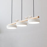 Moderner runder LED-Kronleuchter aus Holz und Harz, 36W, 3600 Lumen, einstellbare Farbtemperaturen, schwarz für Flur und Wohnzimmer 6