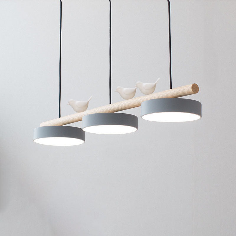 Moderner runder LED-Kronleuchter aus Holz und Harz, 36W, 3600 Lumen, einstellbare Farbtemperaturen, schwarz für Flur und Wohnzimmer 7