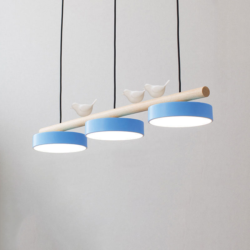Moderner runder LED-Kronleuchter aus Holz und Harz, 36W, 3600 Lumen, einstellbare Farbtemperaturen, schwarz für Flur und Wohnzimmer 8