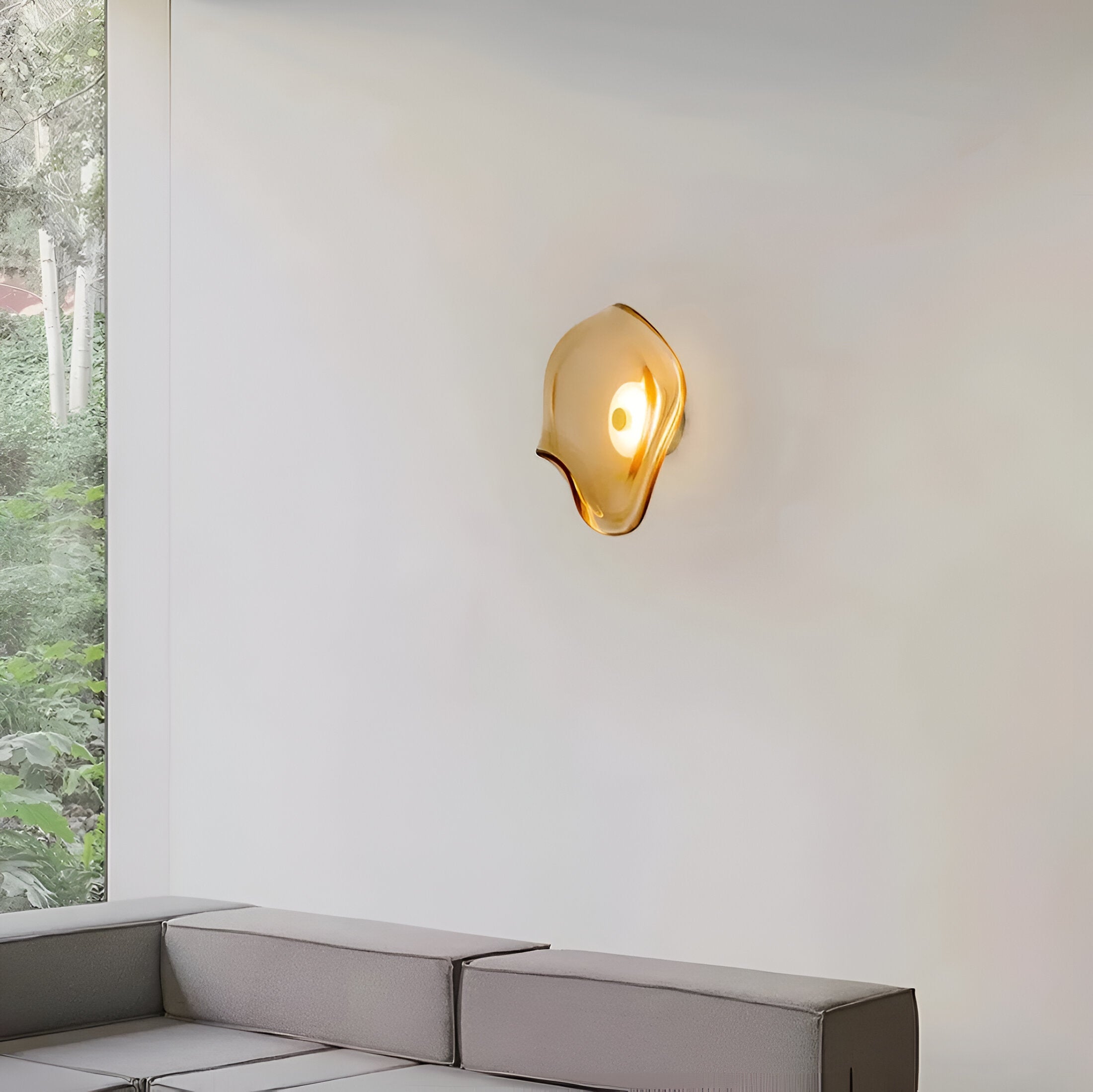 Nordic Curved Glass LED Wandlampe im Japandi-Stil – Elegante Beleuchtung für jeden Raum 3