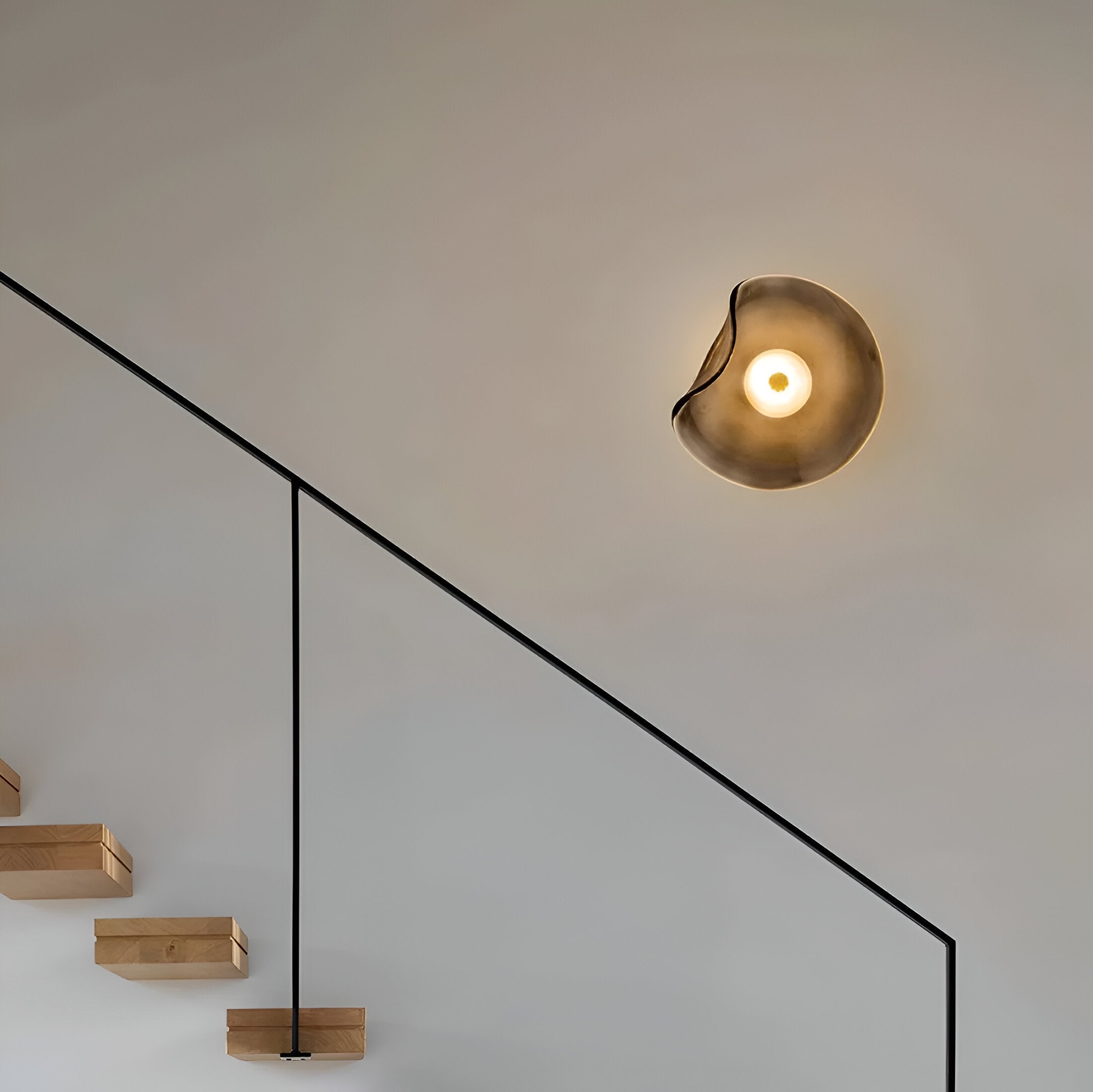 Nordic Curved Glass LED Wandlampe im Japandi-Stil – Elegante Beleuchtung für jeden Raum 6