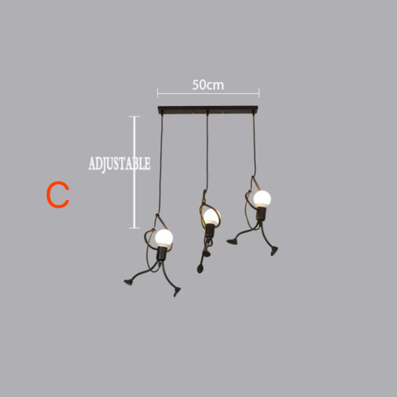 Retro Hängelampe im Iron Man Design – Verstellbare Höhe für individuelles Ambiente 6