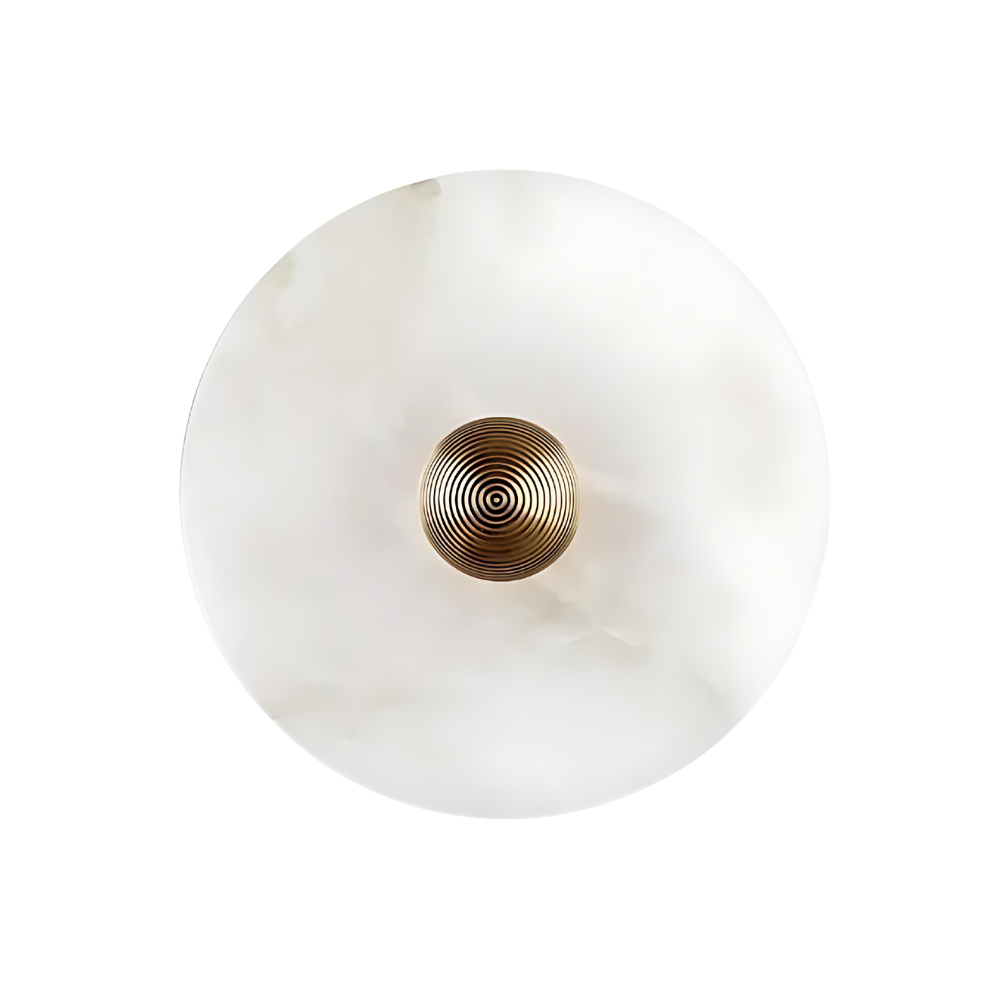 Runde Alabaster LED Wandleuchte – Elegante Innenbeleuchtung für modernes Ambiente, Ø20-35cm 0