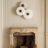 Runde Alabaster LED Wandleuchte – Elegante Innenbeleuchtung für modernes Ambiente, Ø20-35cm 6