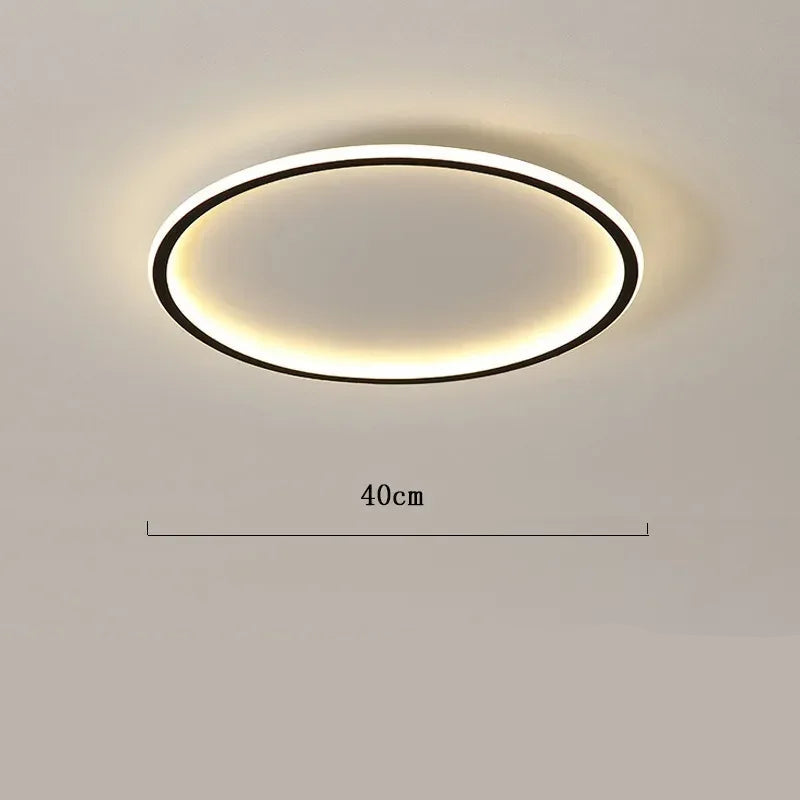 Runde LED-Deckenleuchte im Skandinavischen Stil – Hochwertige Metall- und Glasverarbeitung für Wohnzimmer, 20-60cm 13