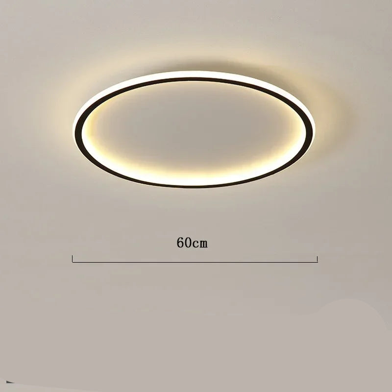 Runde LED-Deckenleuchte im Skandinavischen Stil – Hochwertige Metall- und Glasverarbeitung für Wohnzimmer, 20-60cm 16