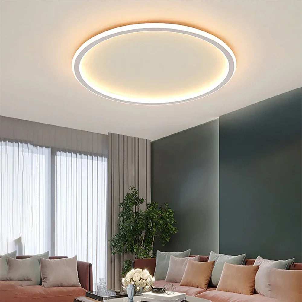 Runde LED-Deckenleuchte im Skandinavischen Stil – Hochwertige Metall- und Glasverarbeitung für Wohnzimmer, 20-60cm 2