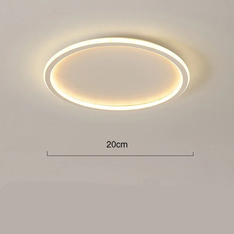 Runde LED-Deckenleuchte im Skandinavischen Stil – Hochwertige Metall- und Glasverarbeitung für Wohnzimmer, 20-60cm 6