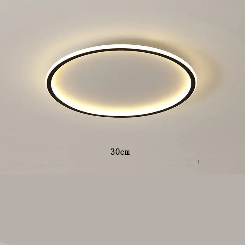 Runde LED-Deckenleuchte im Skandinavischen Stil – Hochwertige Metall- und Glasverarbeitung für Wohnzimmer, 20-60cm 8