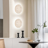 Runde Wandlampe aus Travertinstein mit LED-Beleuchtung – Elegantes Design für Wohn- und Geschäftsräume 8