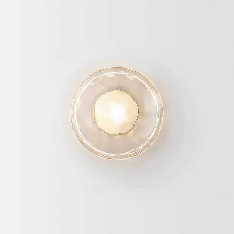 Schwarze LED Wandleuchte Innen – Nordic Runde Ceto Glas Wandlampe mit Minimalistischem Design und Energieeffizienter 5W Lichtquelle 0