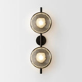Schwarze LED Wandleuchte Innen – Nordic Runde Ceto Glas Wandlampe mit Minimalistischem Design und Energieeffizienter 5W Lichtquelle 10