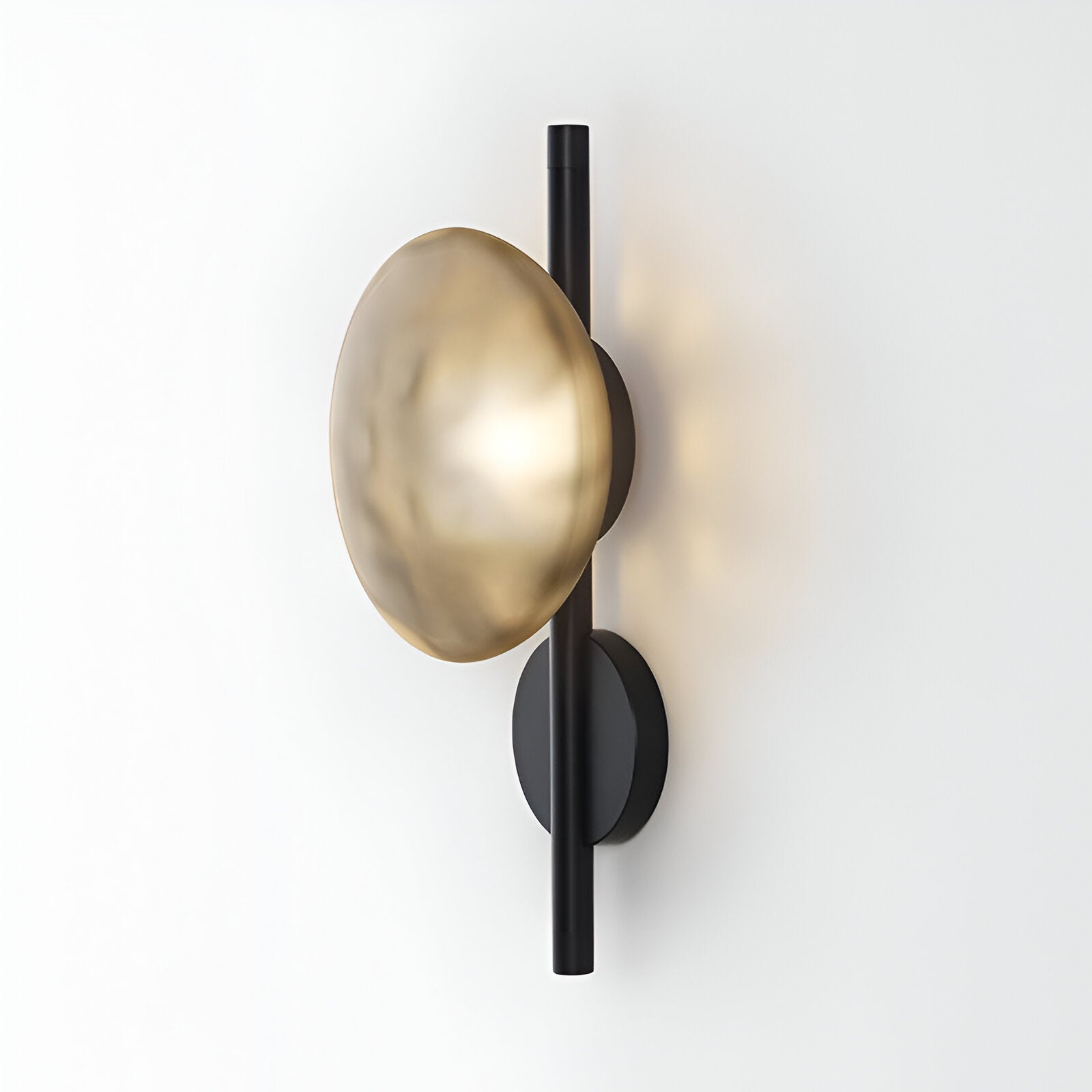 Schwarze LED Wandleuchte Innen – Nordic Runde Ceto Glas Wandlampe mit Minimalistischem Design und Energieeffizienter 5W Lichtquelle 12