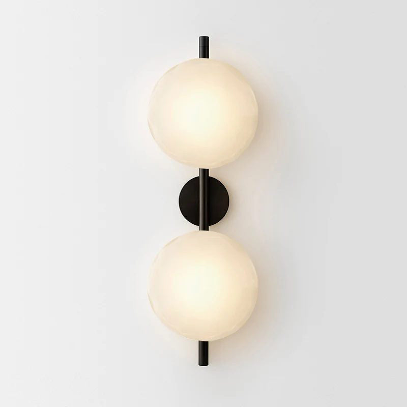 Schwarze LED Wandleuchte Innen – Nordic Runde Ceto Glas Wandlampe mit Minimalistischem Design und Energieeffizienter 5W Lichtquelle 28