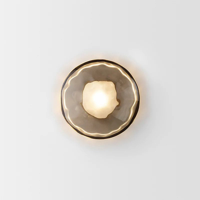 Schwarze LED Wandleuchte Innen – Nordic Runde Ceto Glas Wandlampe mit Minimalistischem Design und Energieeffizienter 5W Lichtquelle 29