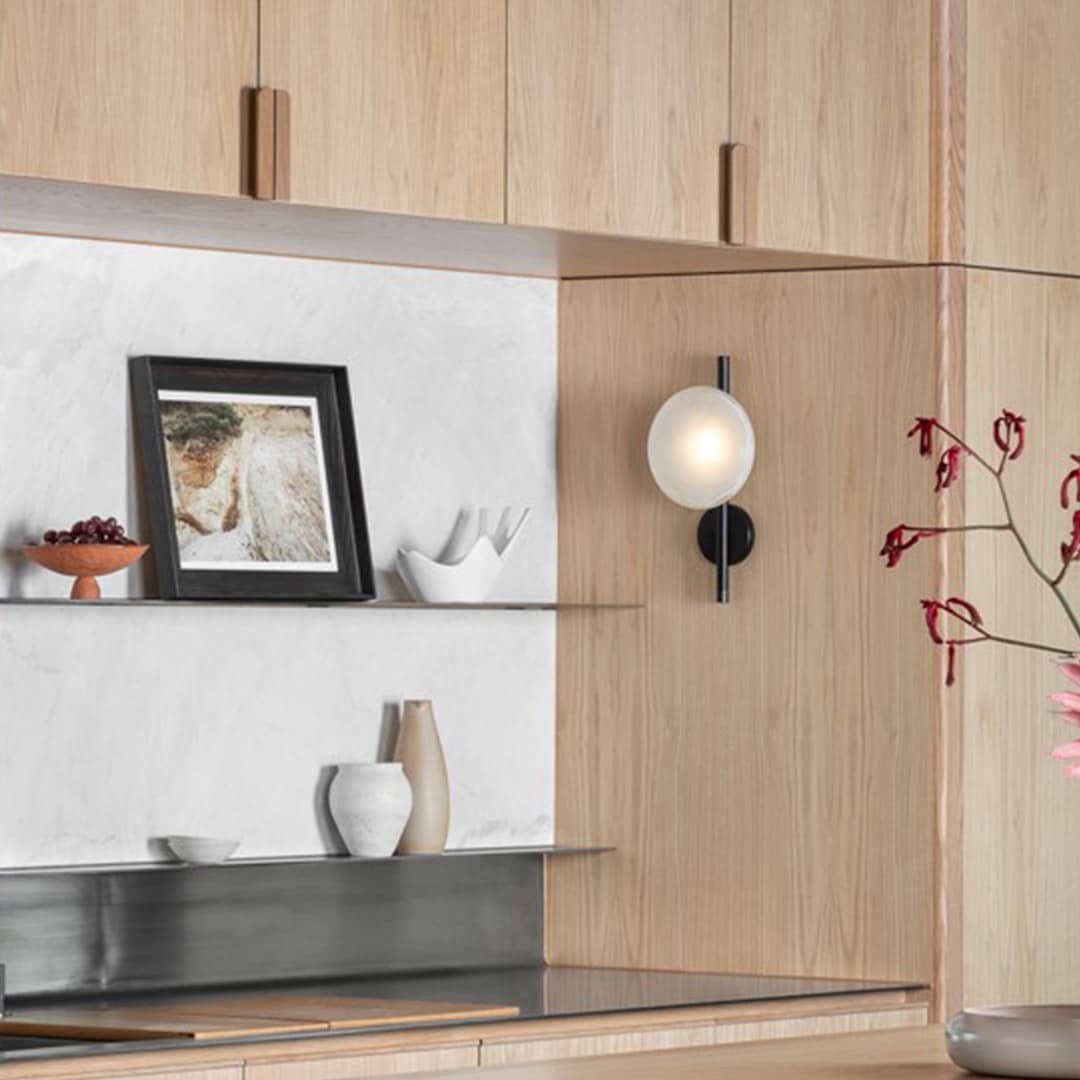 Schwarze LED Wandleuchte Innen – Nordic Runde Ceto Glas Wandlampe mit Minimalistischem Design und Energieeffizienter 5W Lichtquelle 8