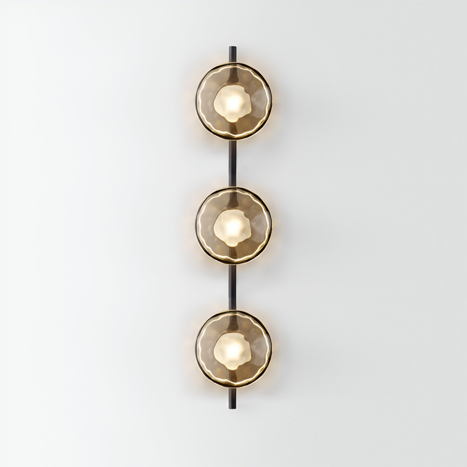 Schwarze LED Wandleuchte Innen – Nordic Runde Ceto Glas Wandlampe mit Minimalistischem Design und Energieeffizienter 5W Lichtquelle 9