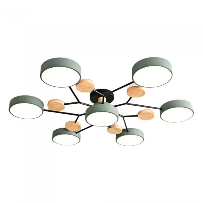Skandinavische LED Deckenleuchte für Wohnzimmer - Moderne Deckenlampe 60 cm 12