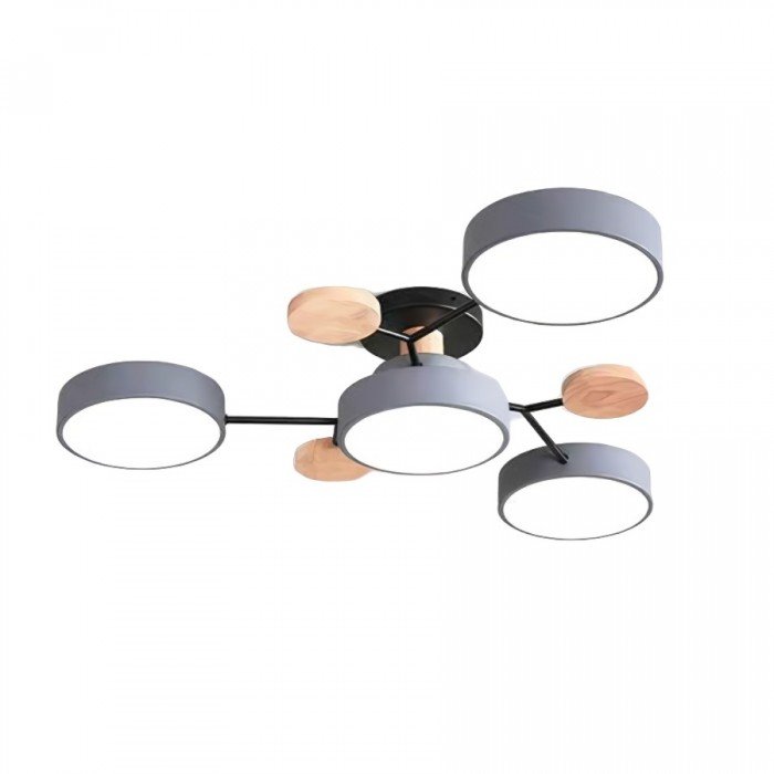 Skandinavische LED Deckenleuchte für Wohnzimmer - Moderne Deckenlampe 60 cm 15