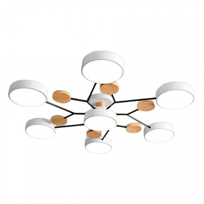 Skandinavische LED Deckenleuchte für Wohnzimmer - Moderne Deckenlampe 60 cm 16