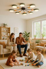 Skandinavische LED Deckenleuchte für Wohnzimmer - Moderne Deckenlampe 60 cm 2