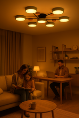 Skandinavische LED Deckenleuchte für Wohnzimmer - Moderne Deckenlampe 60 cm 3