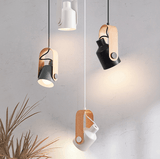 Skandinavische Pendelleuchte aus Holz und Metall – Elegantes Design für Esstisch und Wohnräume 0