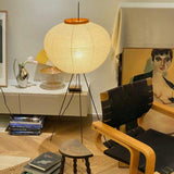 Stehlampe aus Reispapier für Wohnzimmer – Minimalistische Bogenlampe mit sanfter Lichtstreuung, LED-kompatibel, 120 cm hoch 2