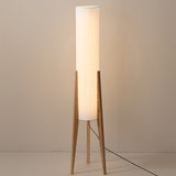 Stehlampe aus massivem Walnussholz mit Stoffschirm – Elegante Retro-Lampe für jeden Raum 5