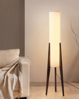 Stehlampe aus massivem Walnussholz mit Stoffschirm – Elegante Retro-Lampe für jeden Raum 6
