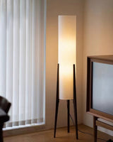 Stehlampe aus massivem Walnussholz mit Stoffschirm – Elegante Retro-Lampe für jeden Raum 8