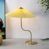 Tischlampe Retro-Stil mit Faltenschirm für Wohnzimmer und Nachttisch 0