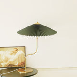 Tischlampe Retro-Stil mit Faltenschirm für Wohnzimmer und Nachttisch 2
