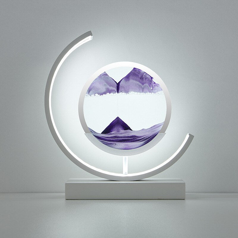 Treibsand Tischlampe mit 3D-Sandmalerei – LED Tischleuchte für entspannende Atmosphäre im Wohnzimmer und Büro 11