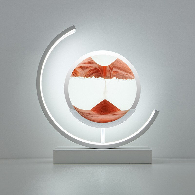 Treibsand Tischlampe mit 3D-Sandmalerei – LED Tischleuchte für entspannende Atmosphäre im Wohnzimmer und Büro 14