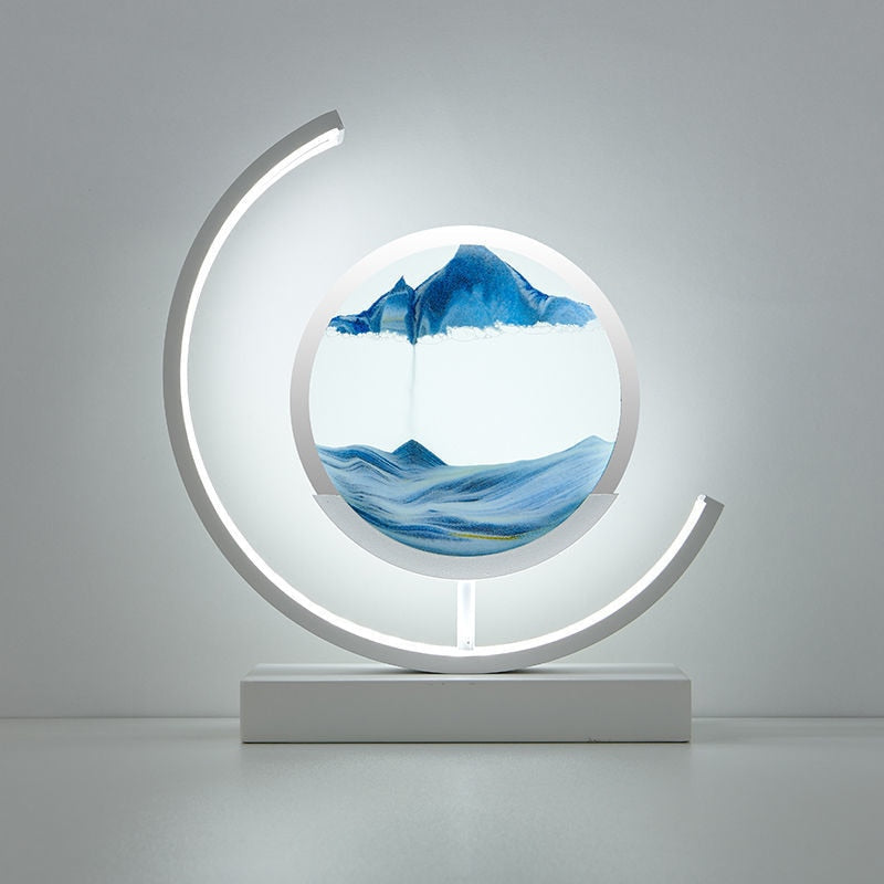 Treibsand Tischlampe mit 3D-Sandmalerei – LED Tischleuchte für entspannende Atmosphäre im Wohnzimmer und Büro 15
