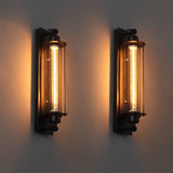Vintage Wandleuchte Schwarz mit LED – Stilvolle Metall Wandlampe für Wohnzimmer und Badezimmer 0