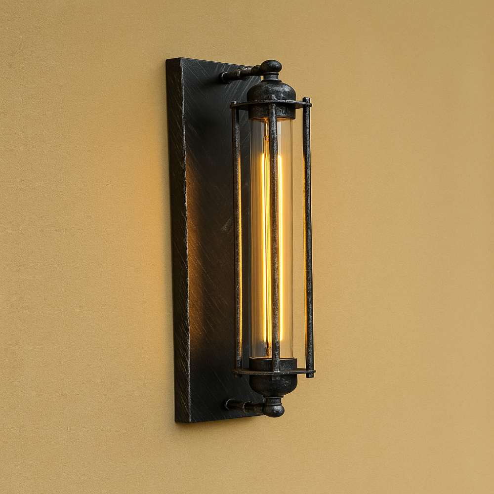 Vintage Wandleuchte Schwarz mit LED – Stilvolle Metall Wandlampe für Wohnzimmer und Badezimmer 5