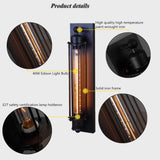 Vintage Wandleuchte Schwarz mit LED – Stilvolle Metall Wandlampe für Wohnzimmer und Badezimmer 7