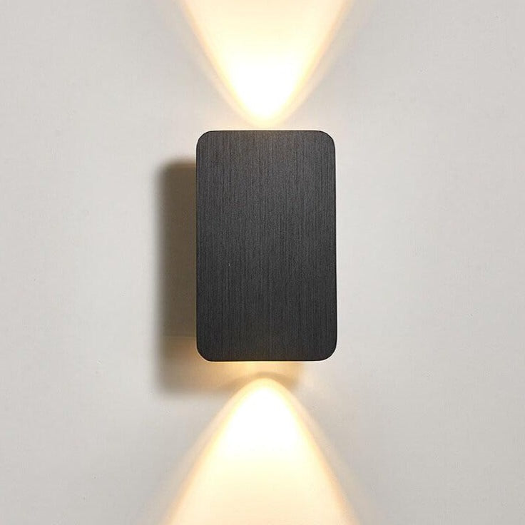 Wandleuchte Innen Minimalistisch mit 2 Lichtern aus Aluminium, LED Wandleuchte 10