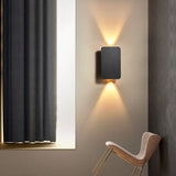 Wandleuchte Innen Minimalistisch mit 2 Lichtern aus Aluminium, LED Wandleuchte 14