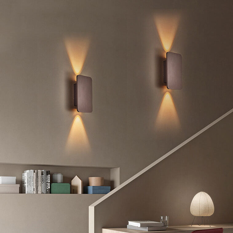 Wandleuchte Innen Minimalistisch mit 2 Lichtern aus Aluminium, LED Wandleuchte 7